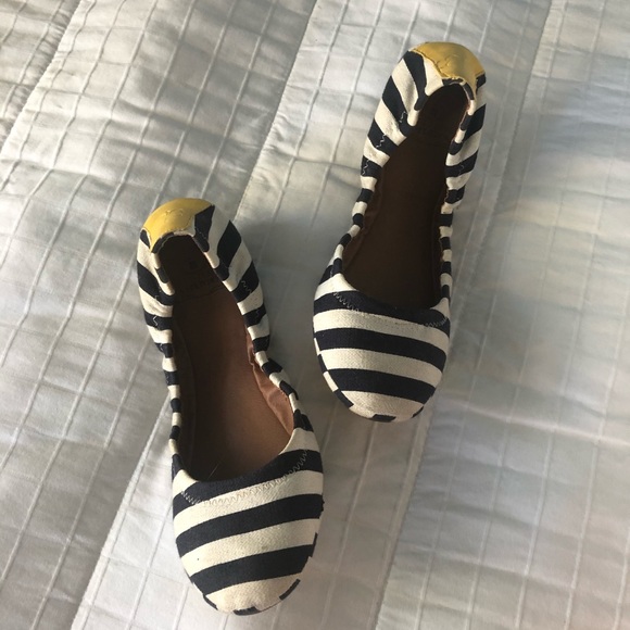 Lucky Brand Shoes - Lucky Brand Navy Striped Flats 7